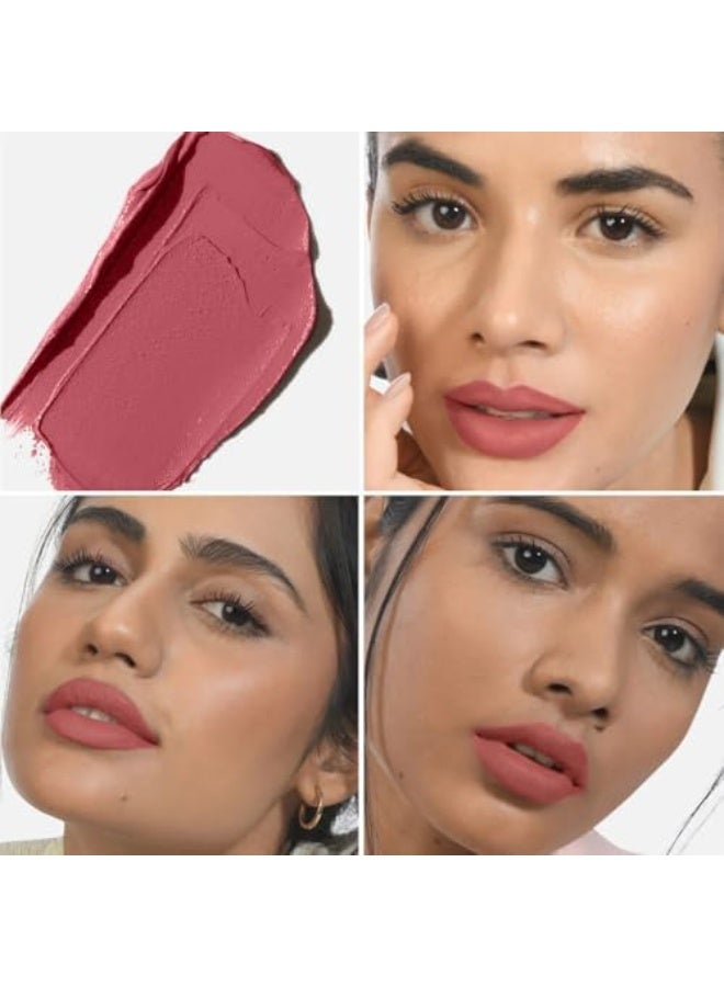Kiro Moist Matte Lipstick - Nude Rose (Light Pink Coral), 4.2g | Super-Pigmented, Long-Lasting, Moisturizing, Non-Drying, Non-Feathering, Smudge Proof | Skin Care Infused with Natural Oils - Image 4